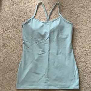 Lululemon mint tank top with built in padded bra.